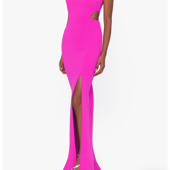 XSCAPE Cutout Slit Gown - Picture 2 of 4